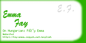 emma fay business card